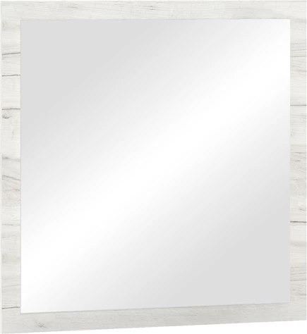 Miza za ličenje z ogledalom Neruda, antično bela hrast, 114,5x39,5x76 cm