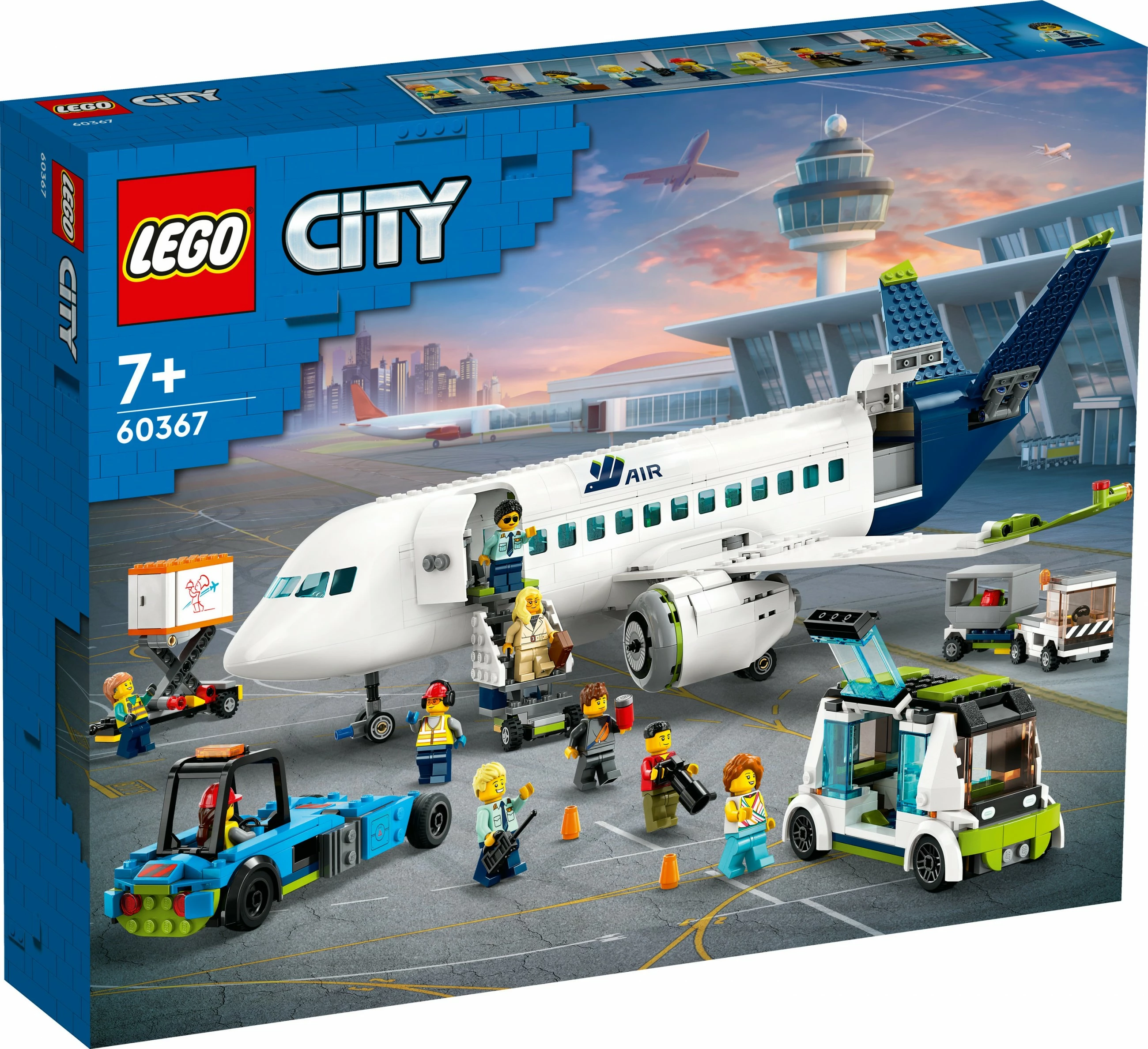 Set gradnje potniškega letala LEGO City, 913 kosa, večbarven