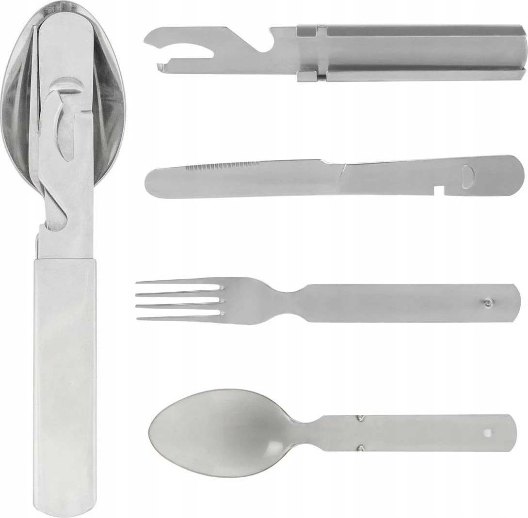 Set za kampiranje, 4-delni, inox, srebrna Helikon