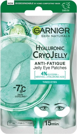 Hidrirajoča gelasta maska za oči Hyaluronic Cryo Jelly, Garnier, 5 g