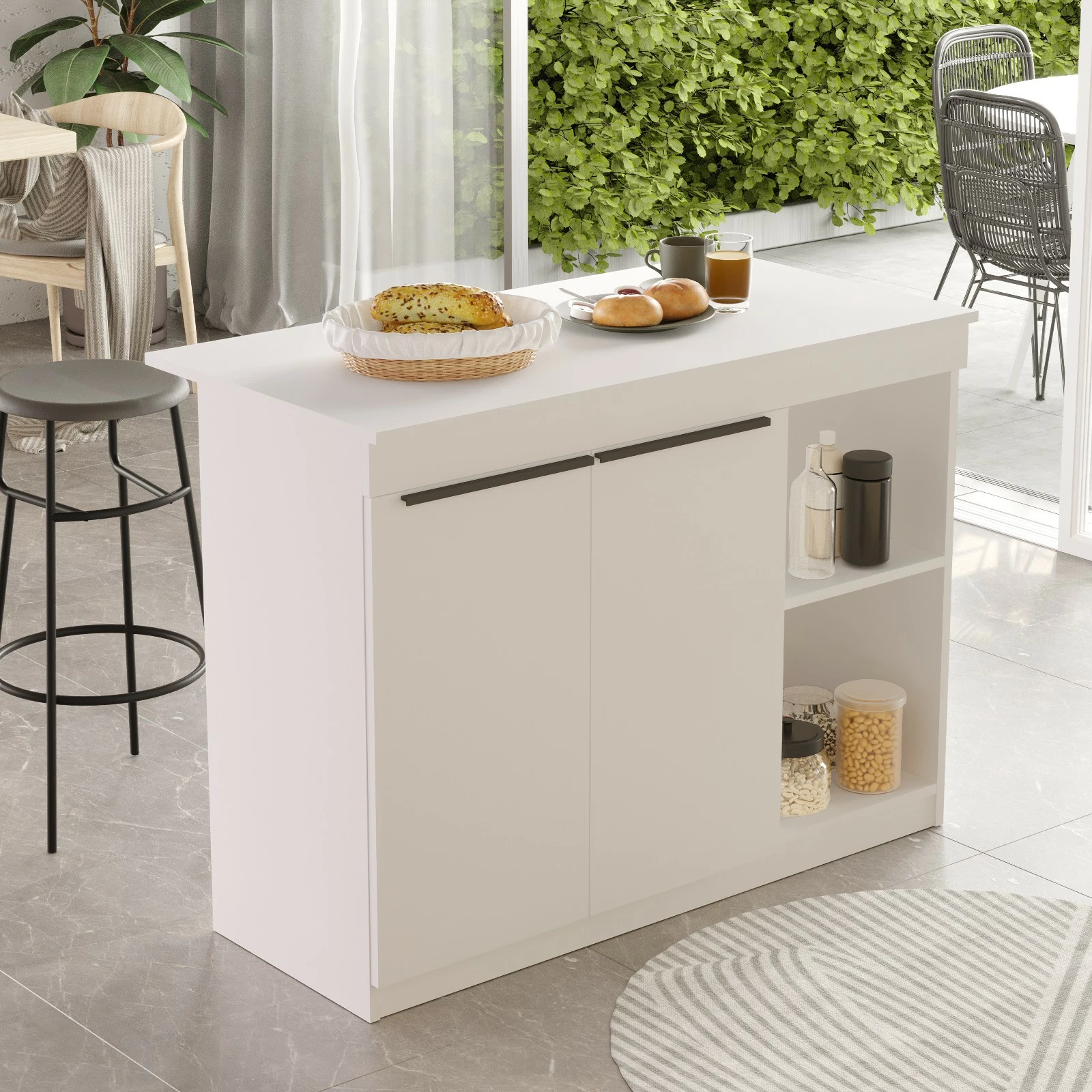 Kuhinjska miza Hanah Home OR2-W, bela