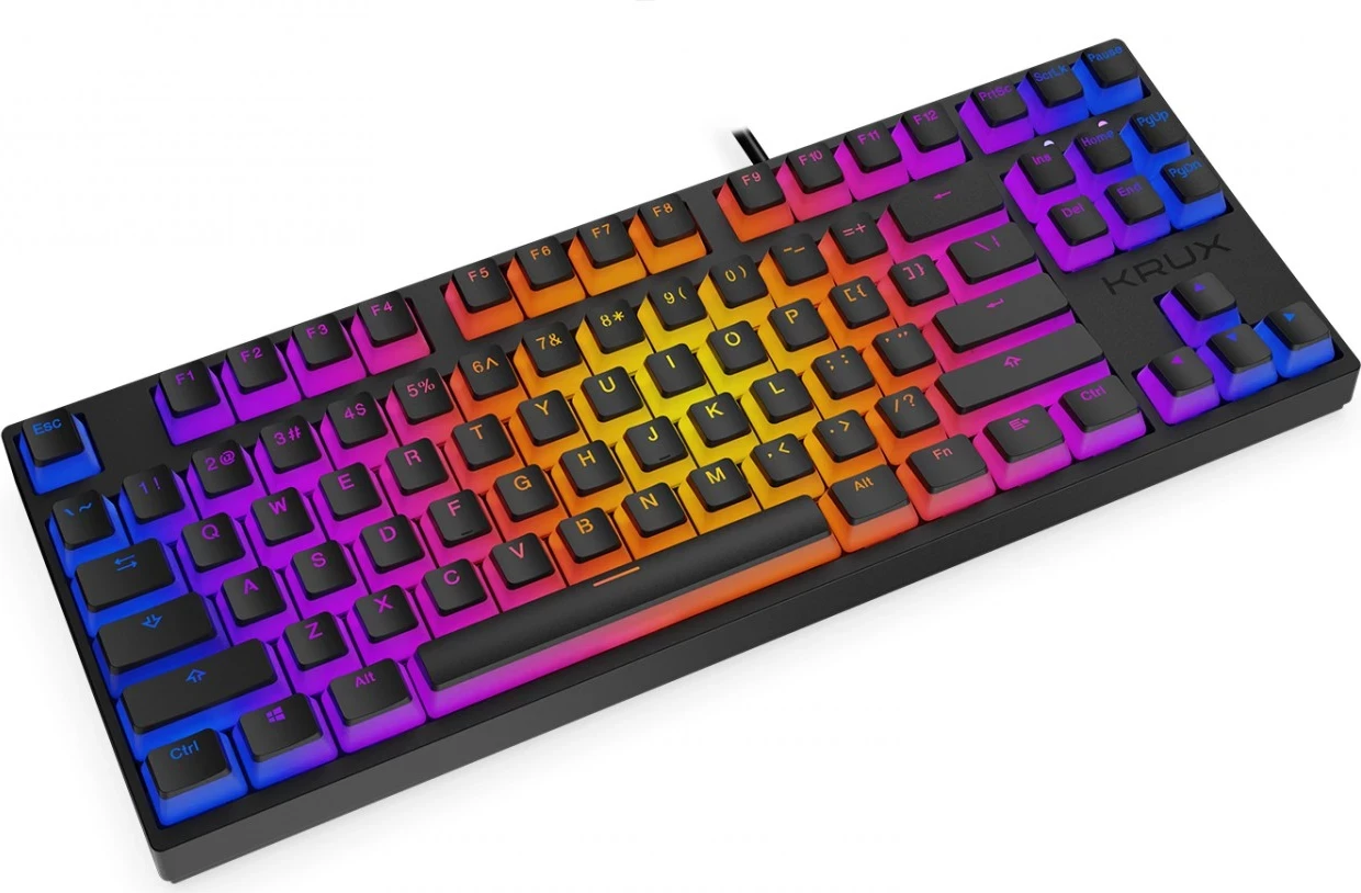 Ergonomska tipkovnica Krux Atax Pro RGB, črna