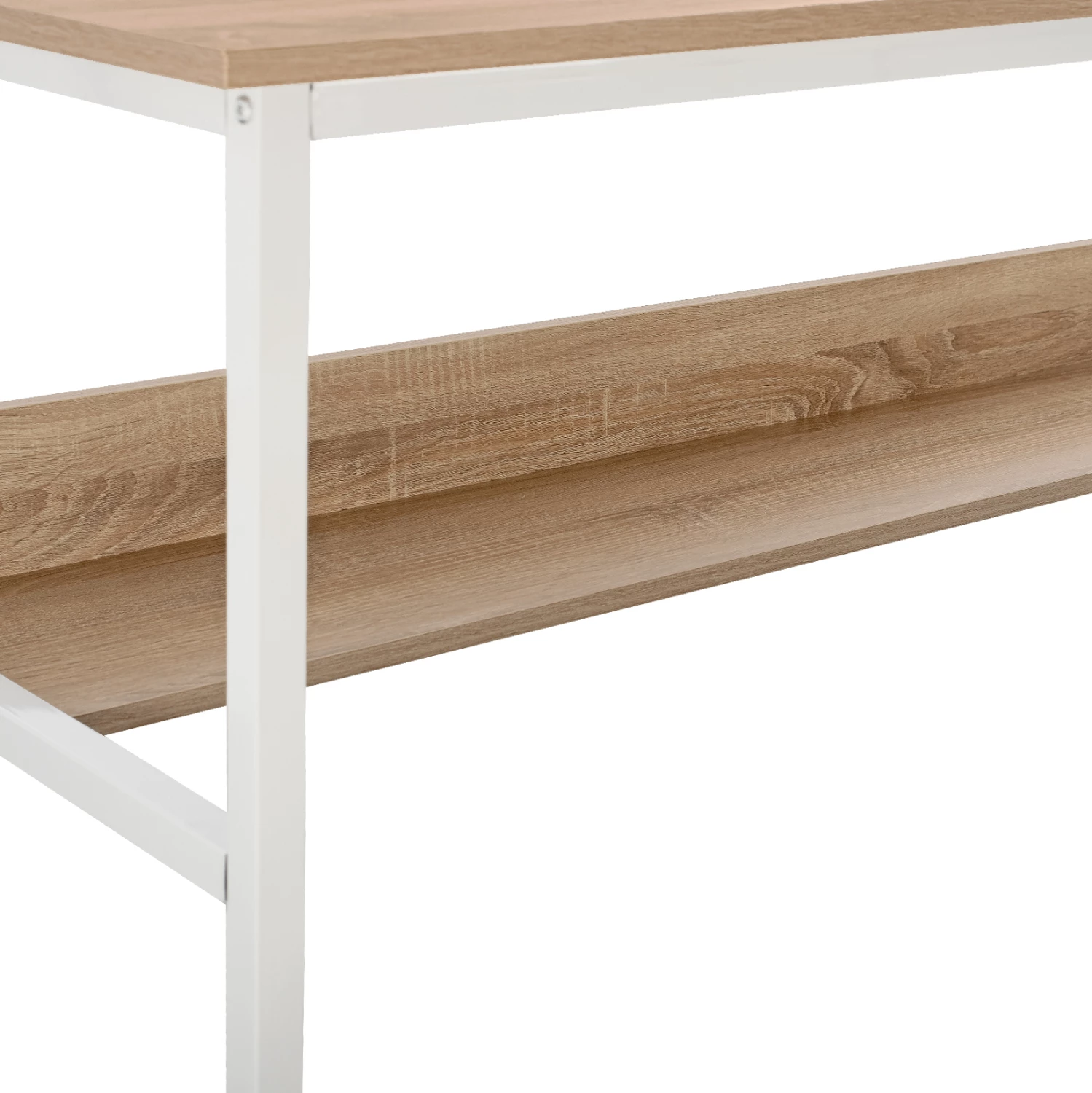 Pisarnaška miza FH2131.01 iz melamina v sonama z belo mat kovinsko ogrodje 120x50x75 cm