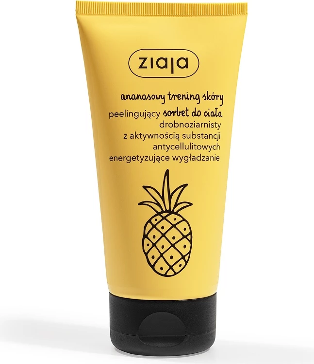 Telesni piling za ženske, Ziaja Pineapple Skin Peeling Sorbet, 160 ml