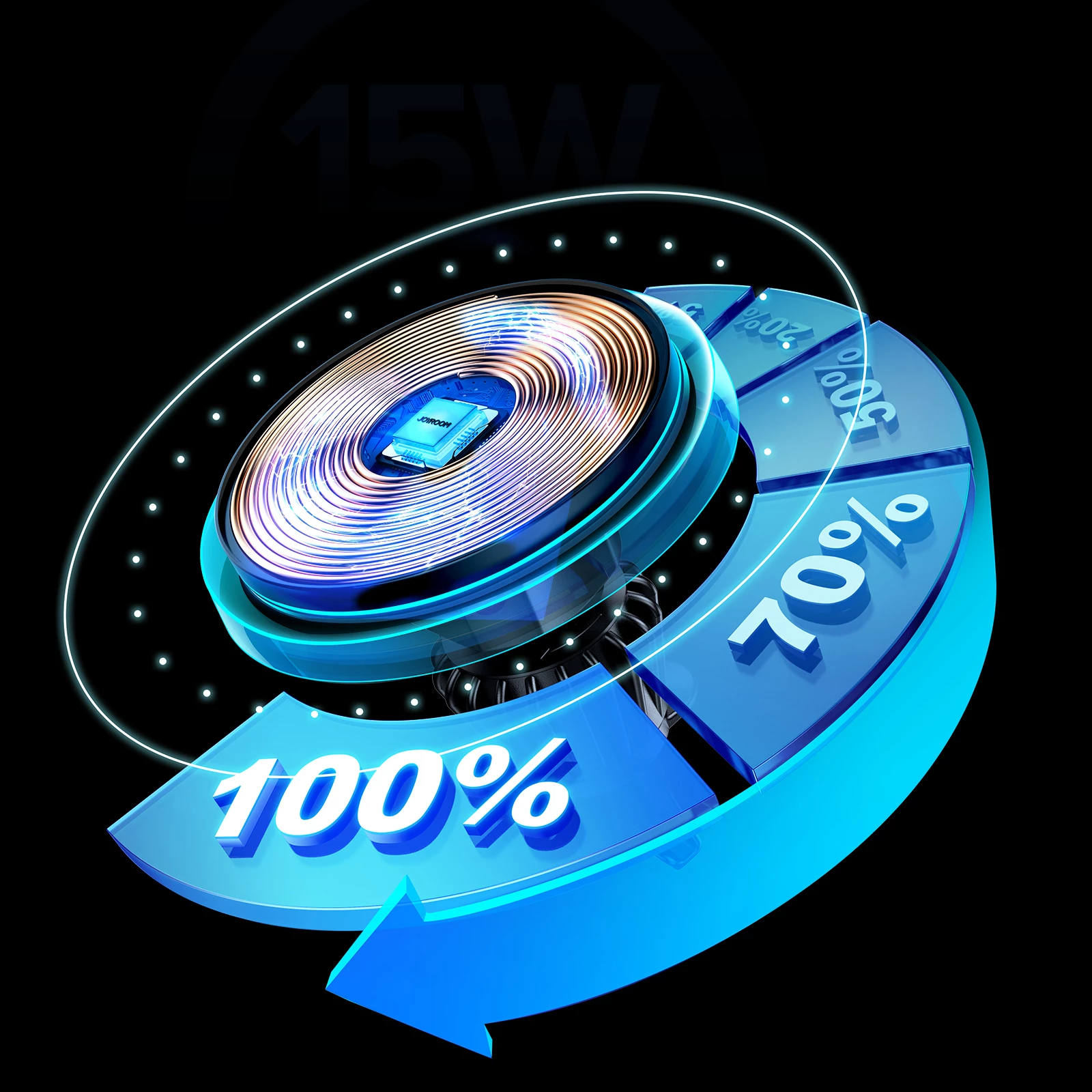 Avtomobilski nosilec z brezžičnim polnjenjem 15W (MagSafe), Joyroom JR-ZS291, za zračni rešetko, 360° vrtenje, s kablom USB-A na USB-C, srebrn