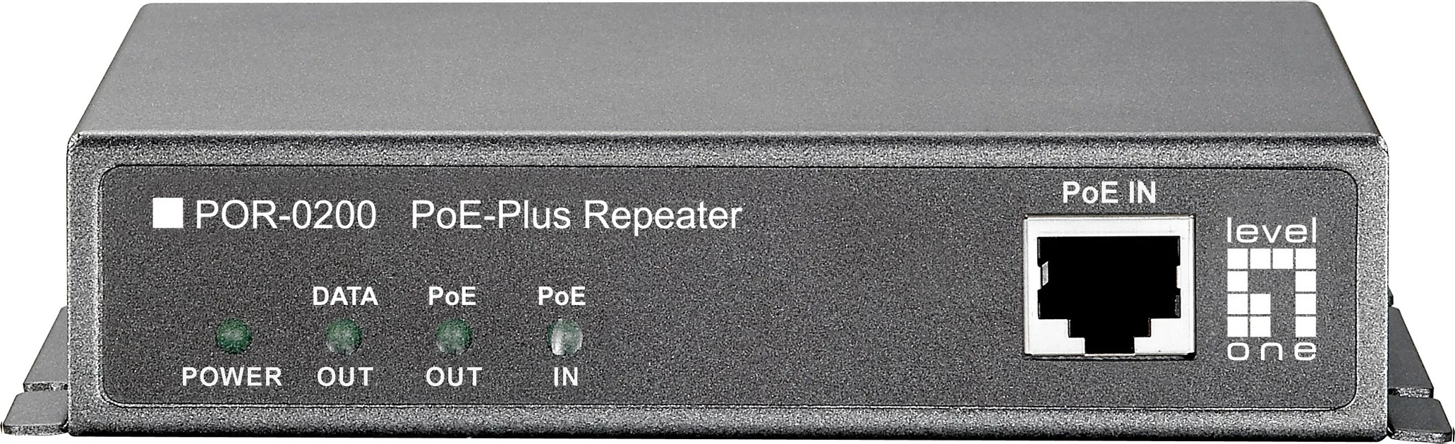 Repeater omrežja PoE, Cascadable, 200 m, 10/100Base-T(X), črn - LevelOne