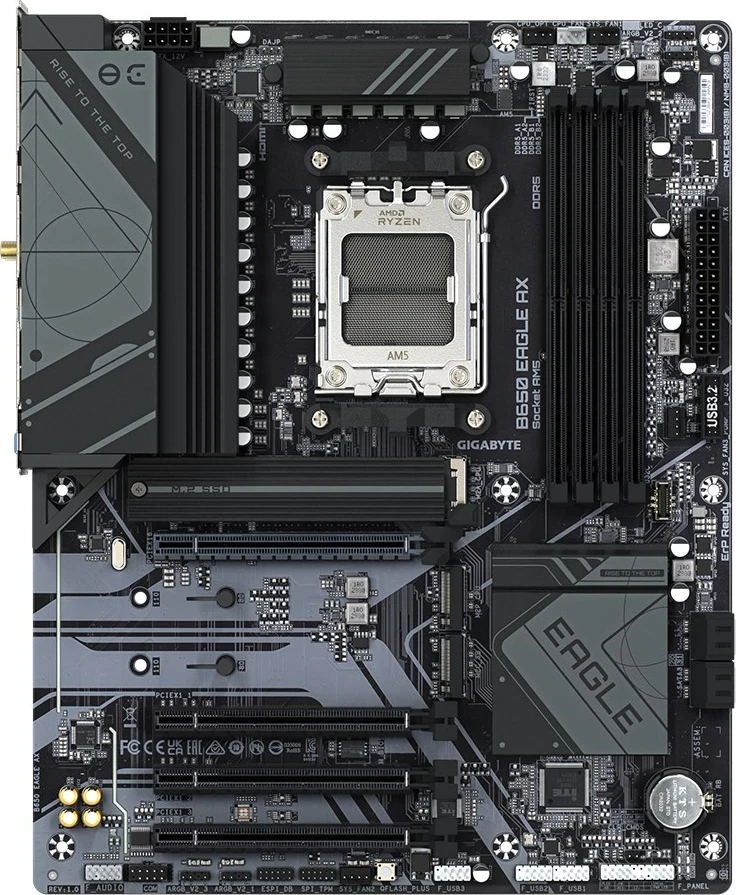 Matična plošča Gigabyte B650 EAGLE AX, podpira procesorje AMD Ryzen 7000