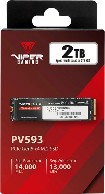 SSD 2TB M.2 PCI-E Gen5 x4 NVMe2 Patriot Viper PV593