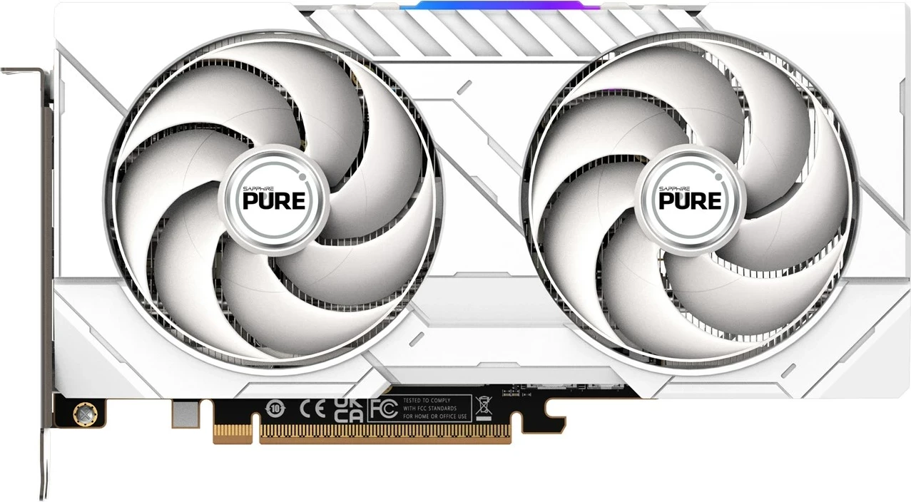 Grafična kartica SAPPHIRE PURE RX 9060 XT GAMING OC, 16 GB, bela