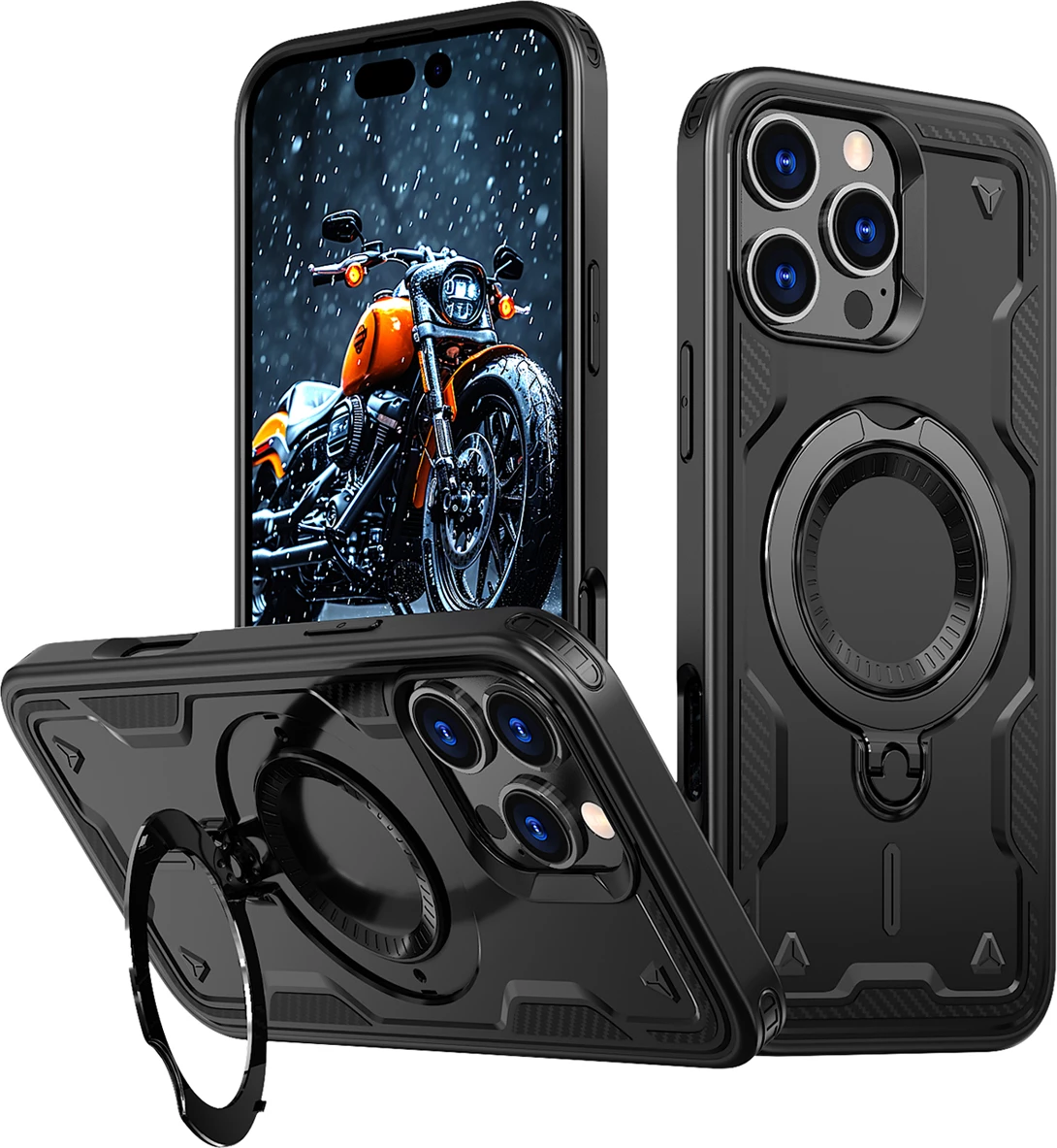 Ovitek Hybrid Armor Trendy z MagSafe za iPhone 16 Pro, Hurtel, črn