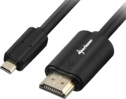 Kabel HDMI na micro HDMI Sharkoon 1 m, črn
