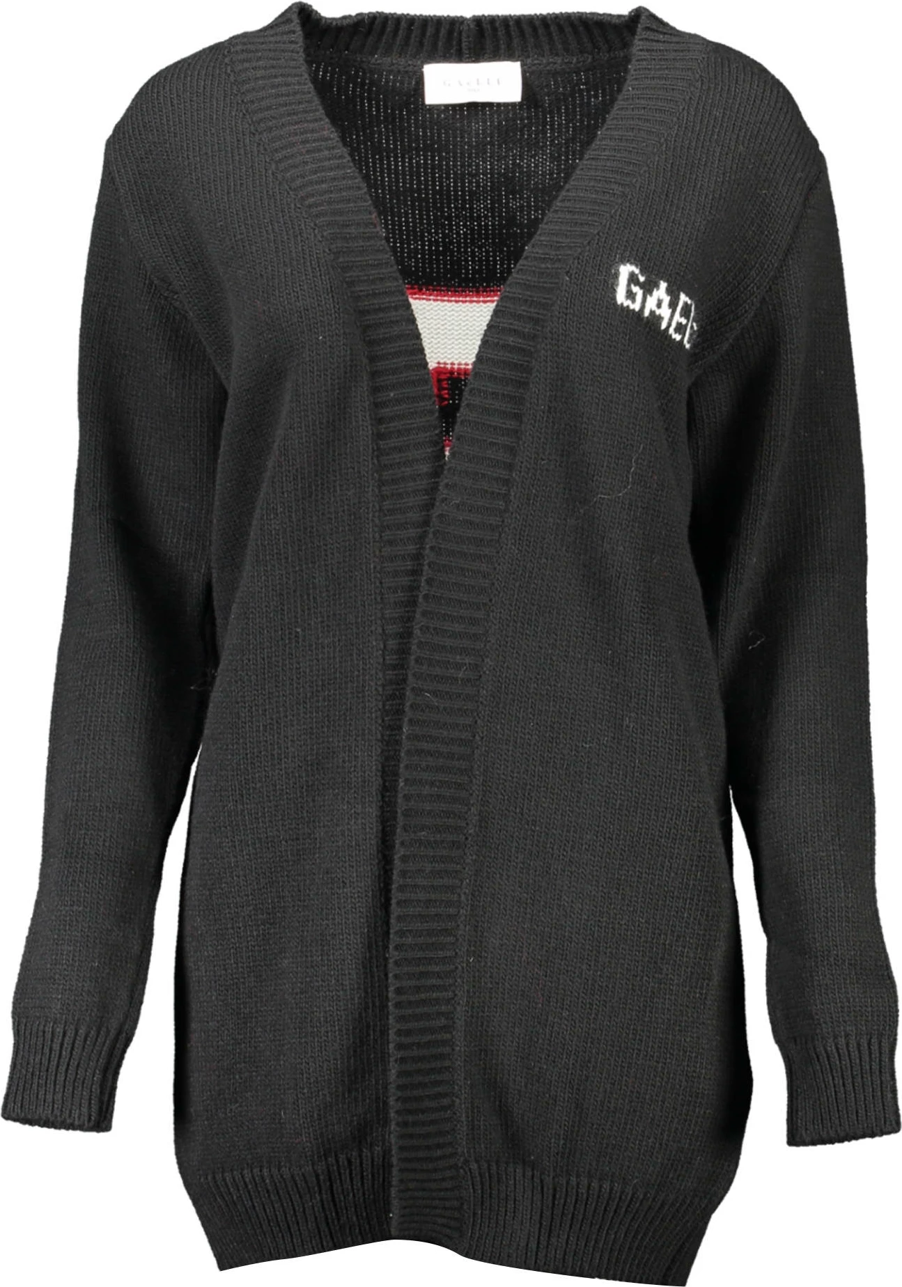 Dolga pletena majica GAELLE PARIS ženska, črna