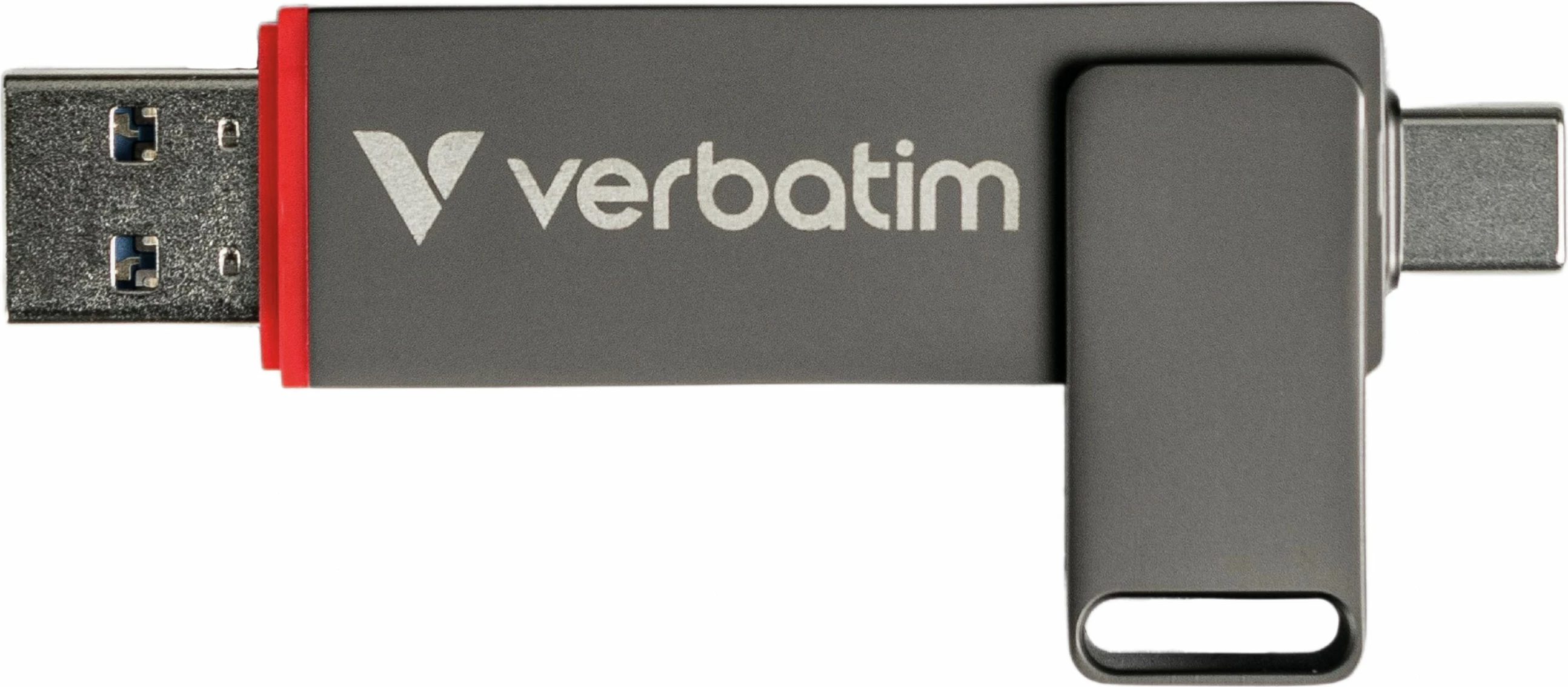 Hitri USB-pogon z dvema vtičnicama Verbatim Dual QuickStick, 1 TB, USB Type-A / USB Type-C, siv