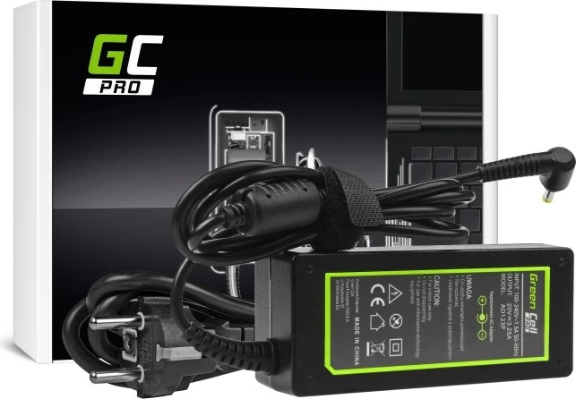 Polnilec za prenosnik Green Cell AD123, 65 W, črn