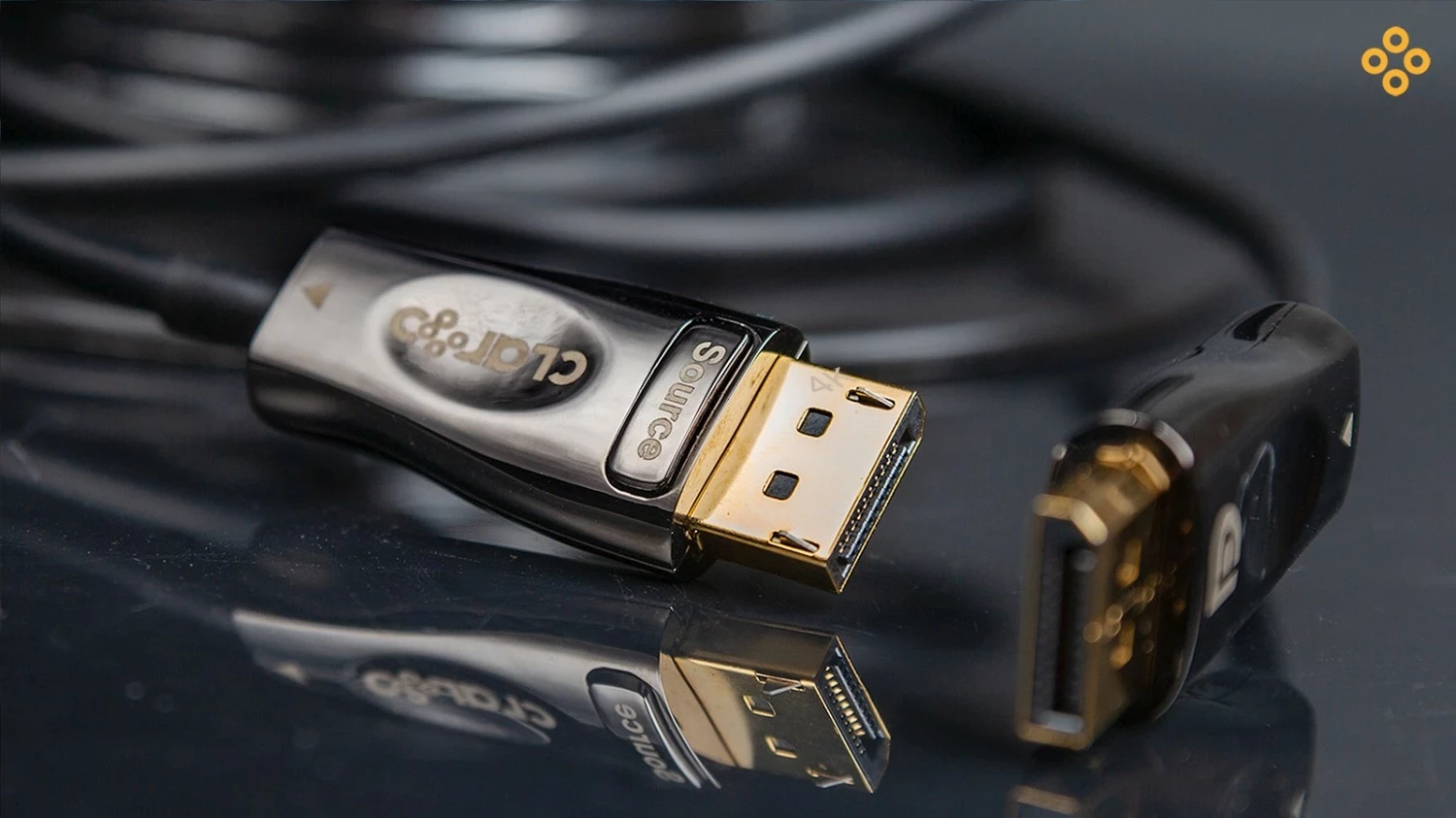 Optični kabel DisplayPort 1.4 AOC 8K 20 m, Claroc, črno-siv