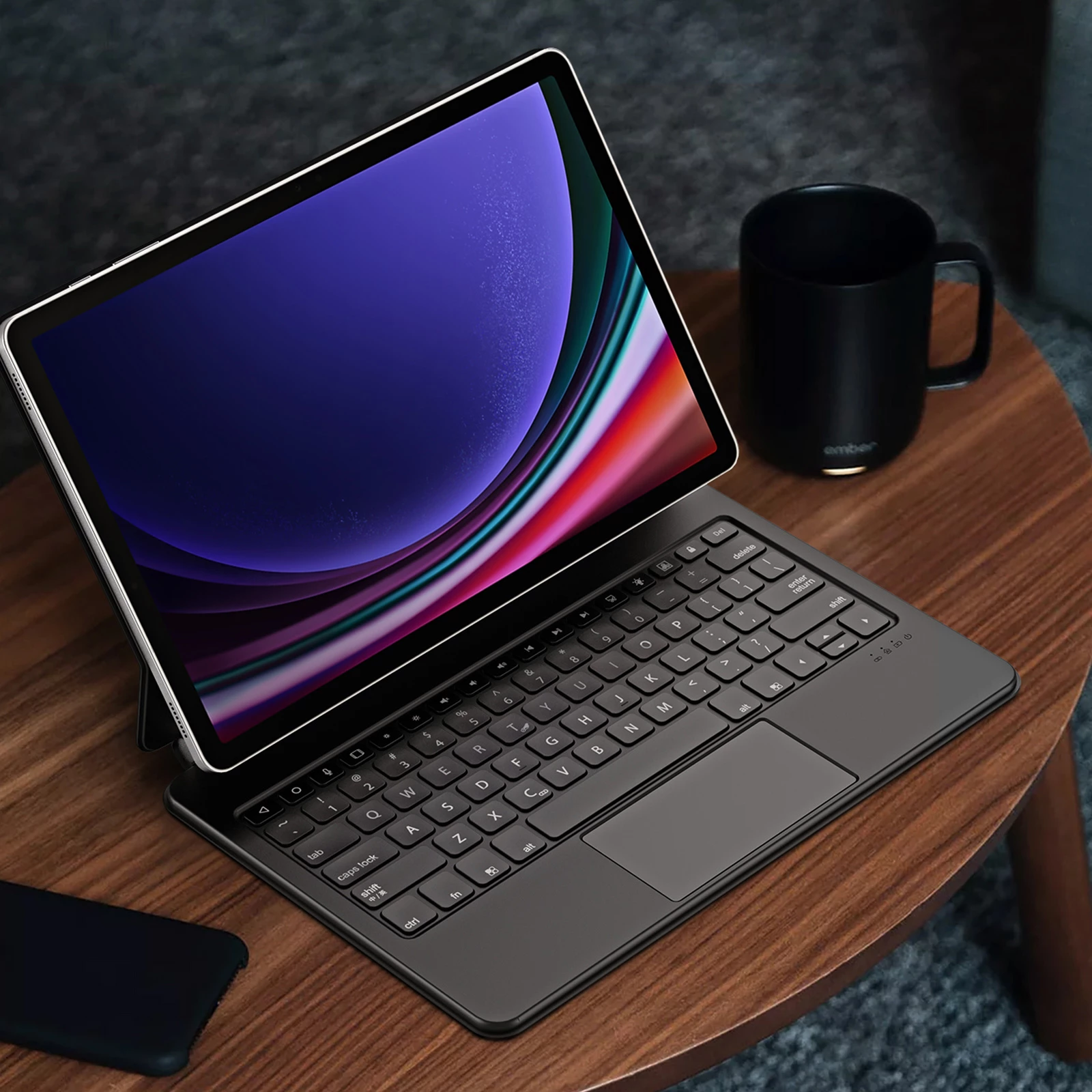 Ovitek z Bluetooth tipkovnico Dux Ducis MK Series za Samsung Galaxy Tab S9+, S8+, S7+, črn