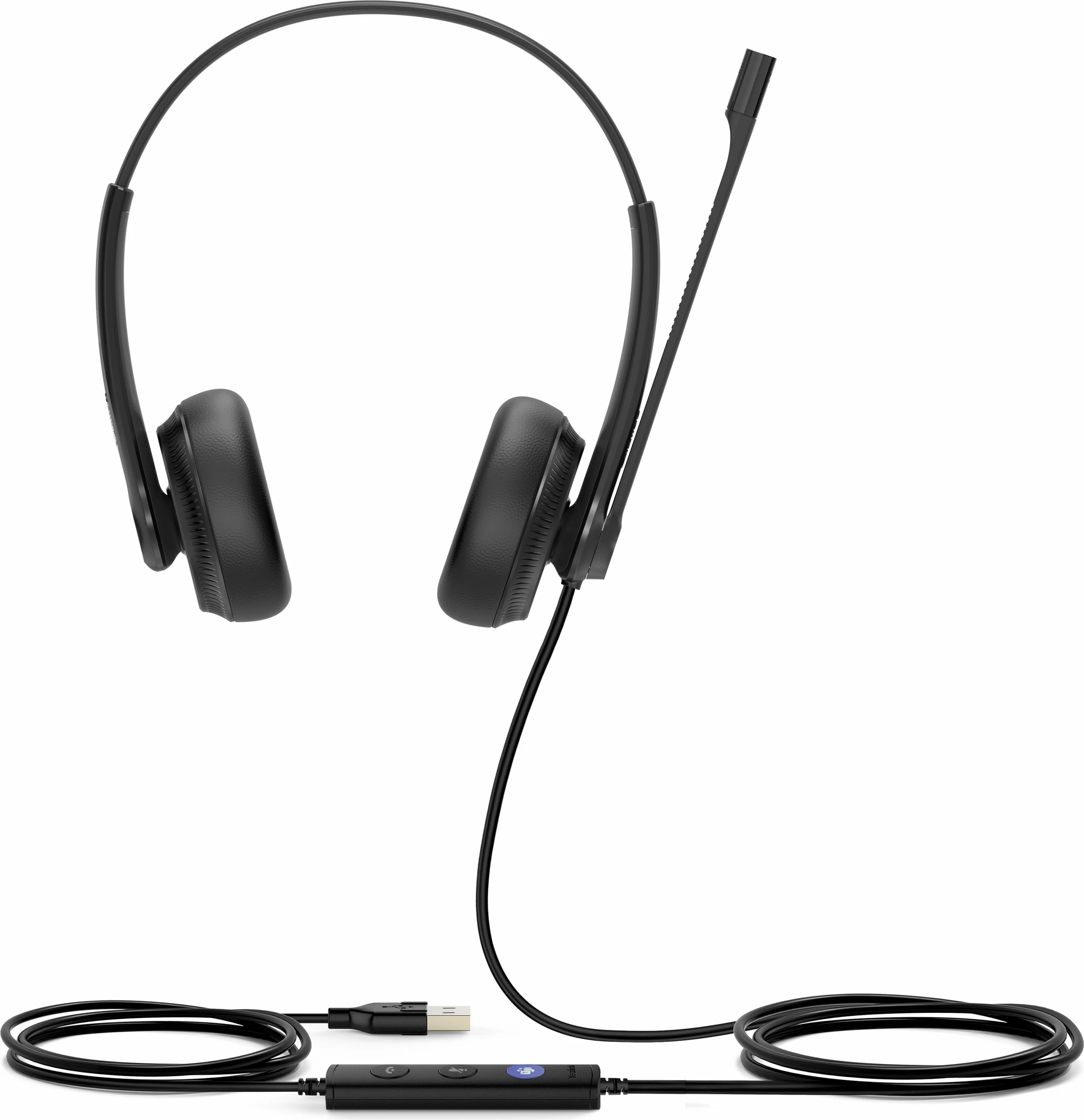 Žične slušalke Yealink UH34 Dual Teams, 20 - 20000 Hz, 118 g, črne