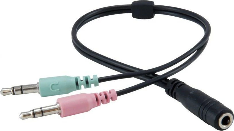 Slušalke Conceptronic Headset Klinke Mikro, 2.0m, črne