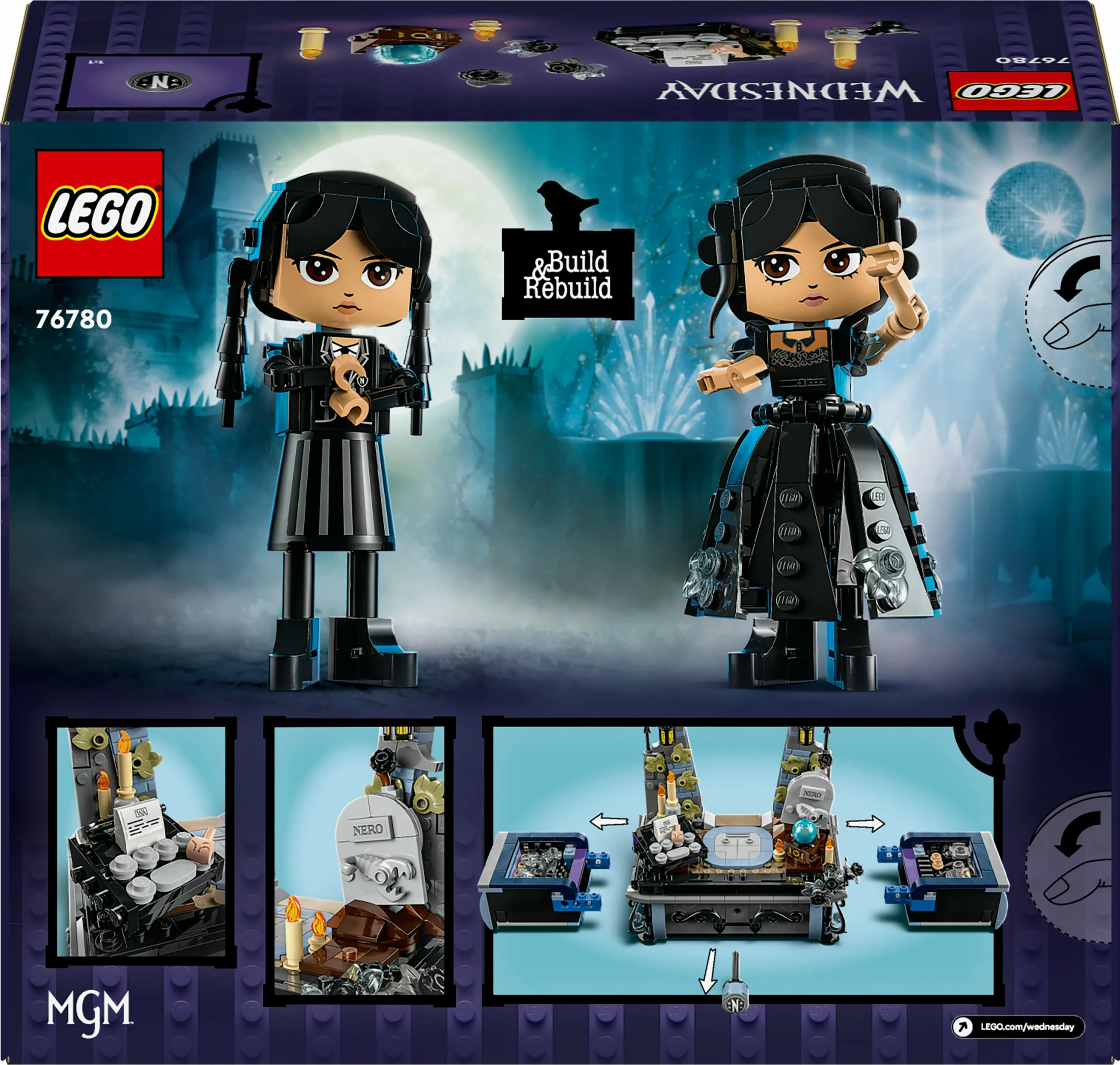 Set za sestavljanje Wednesday LEGO 76780, figurica Wednesday Addams, večbarven