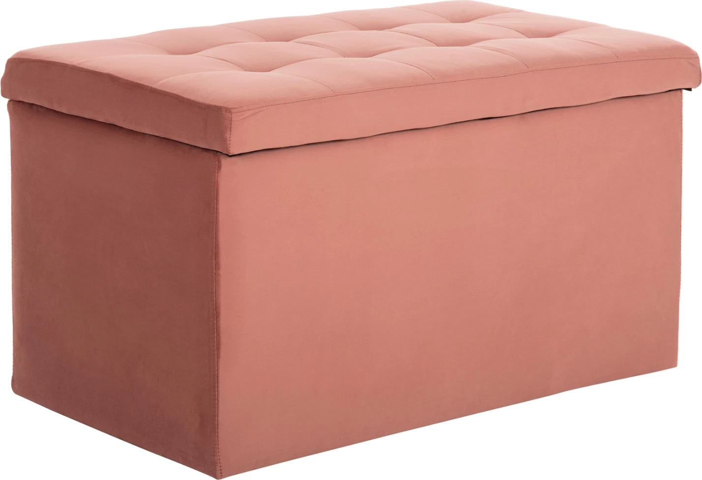 Stolček/trunk s prostorom za shranjevanje PUNK FH279.12 iz prašno roza žameta 90x50x52H cm