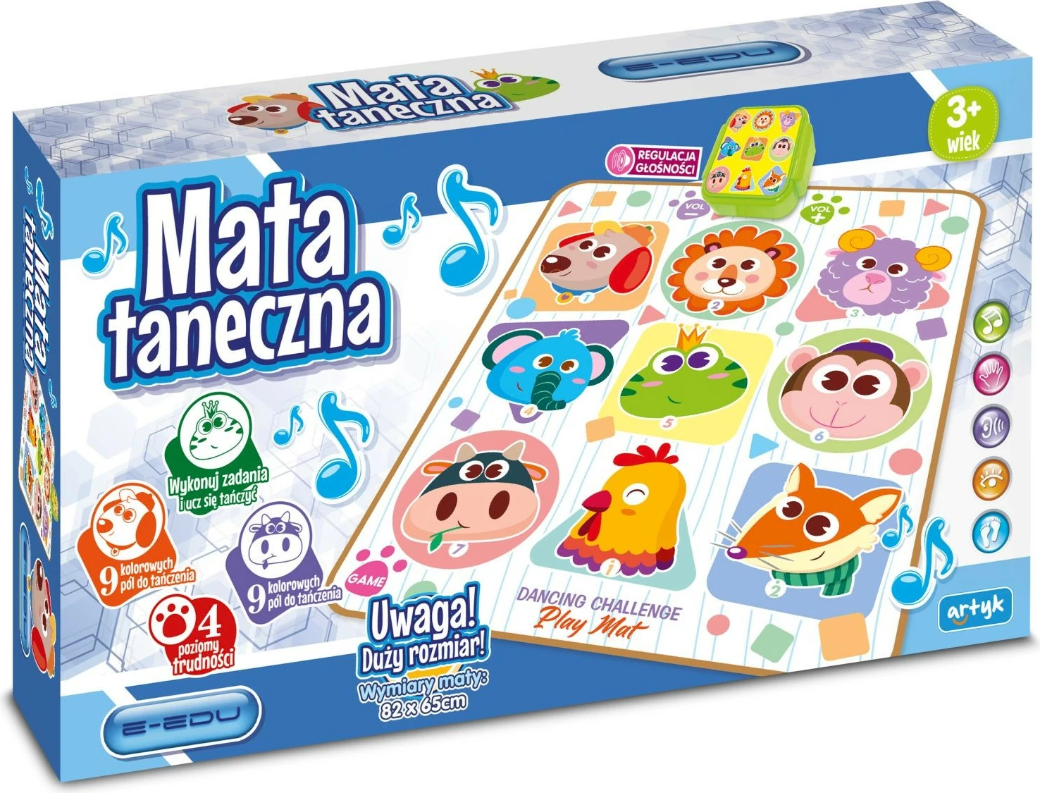 Glasbena preproga Artyk E-Edu Dance Mat, 82x65 cm, večbarvna