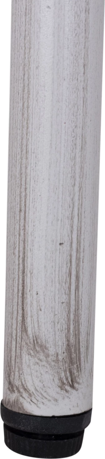 Aluminijasta miza 70X70X76 bambusov videz FH5568.01 bela patina s steklom