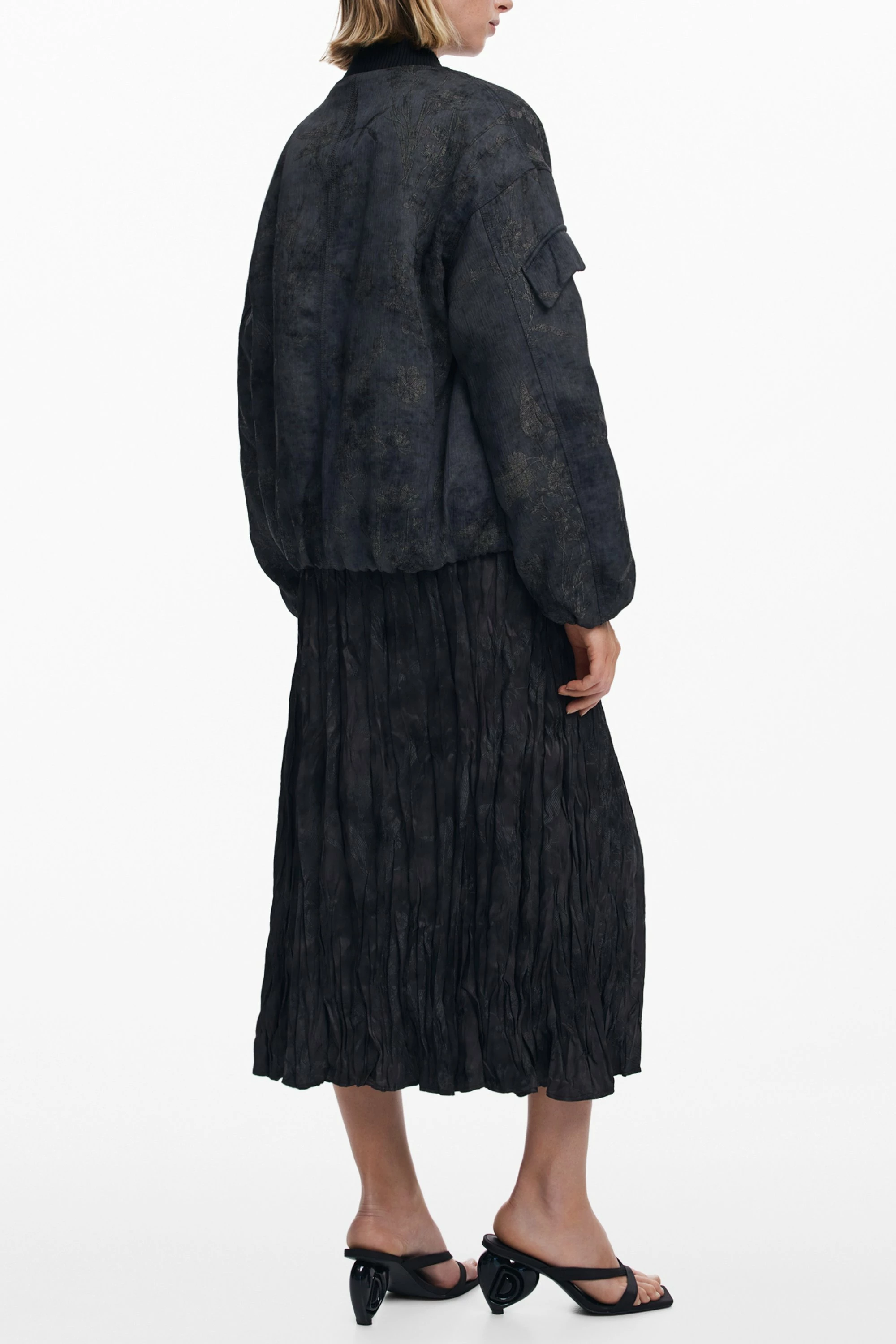 Jakna za ženske DESIGUAL, črna