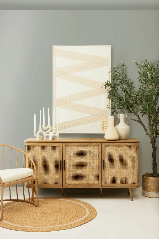 Vaza iz kamenine, bež, 24x20x33 cm AEGEAN