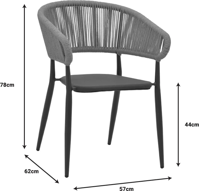 Set za jedilnico za teraso Kliton-Raven, alumin, antracit-naravna, 80x80x74 cm, 5-delni