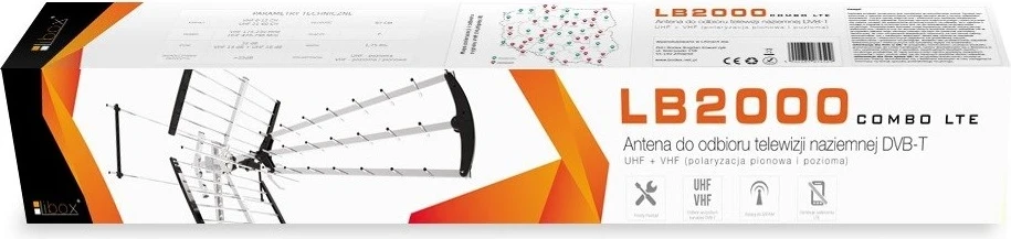 Usmerjena televizijska antena Libox LB-2000, srebrna