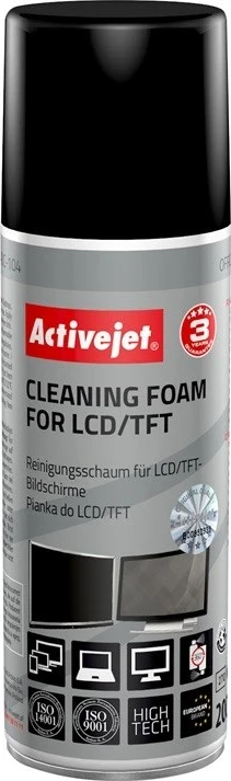 Pena za čiščenje zaslonov, Activejet AOC-104 LCD/TFT, 200 ml