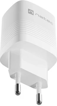 Hiter polnilec GaN 30W z USB-A in USB-C, Natec Ribera, belo