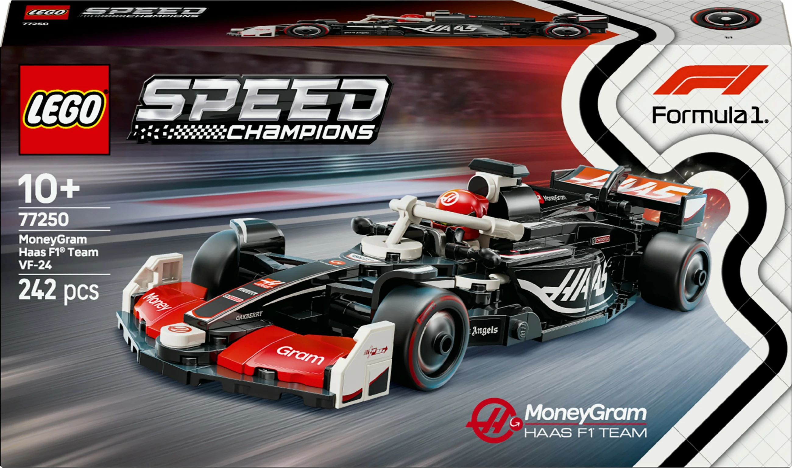 Model dirkalnika MoneyGram Haas F1 Team VF-24, 242 kosov, večbarven