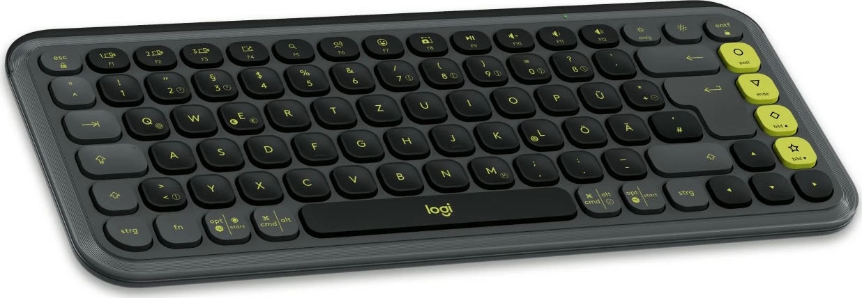 Brezžična tipkovnica in miška Logitech POP ICON COMBO, Bluetooth, QWERTZ, grafitno-zelena