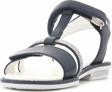 Sandali dihanja z okrasitvijo iz kristalov Geox, modri