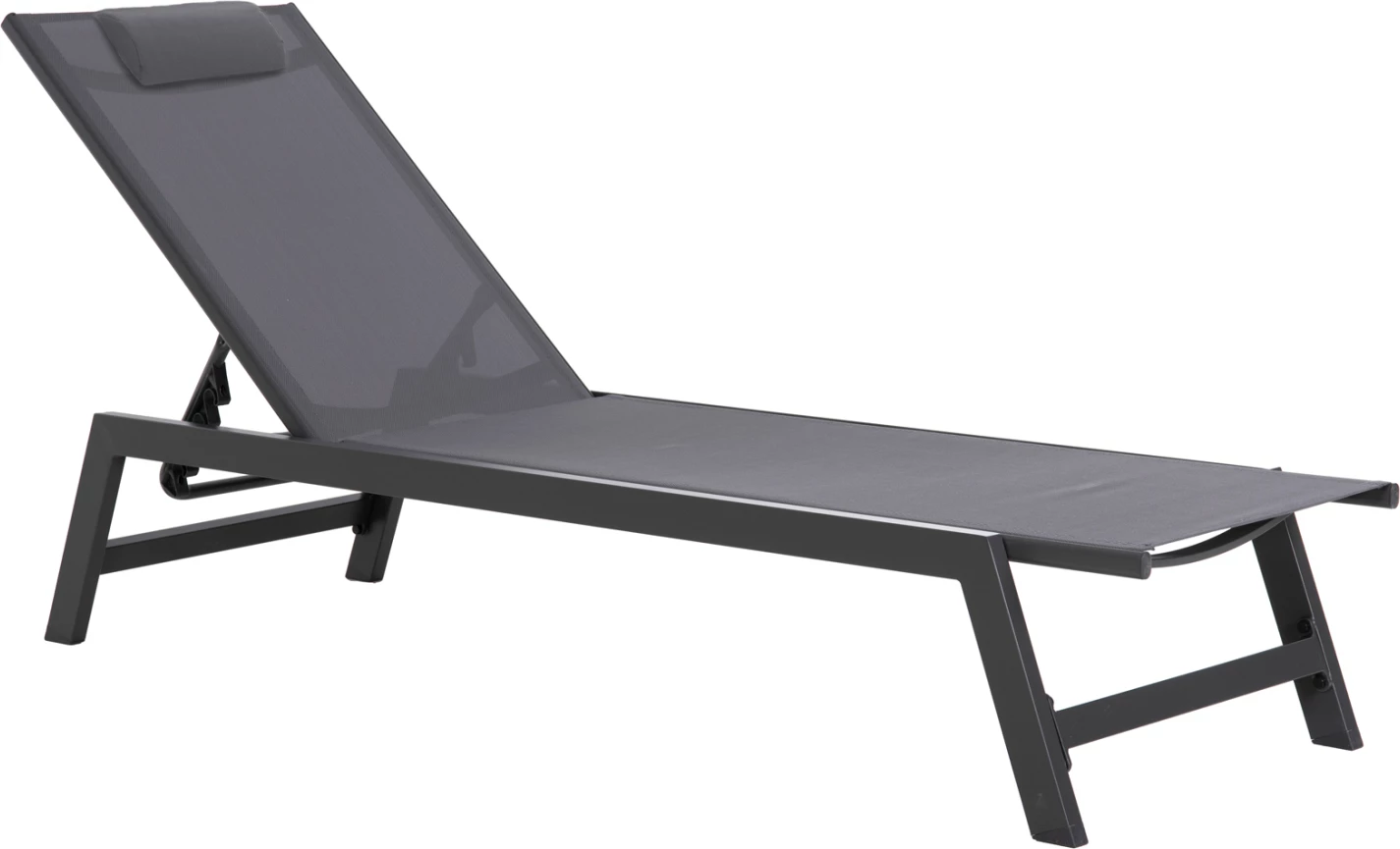 Aluminijasti ležalnik z vzglavnikom RABIA FH5982.03 v antracitni barvi 191,5x60x89,5H cm