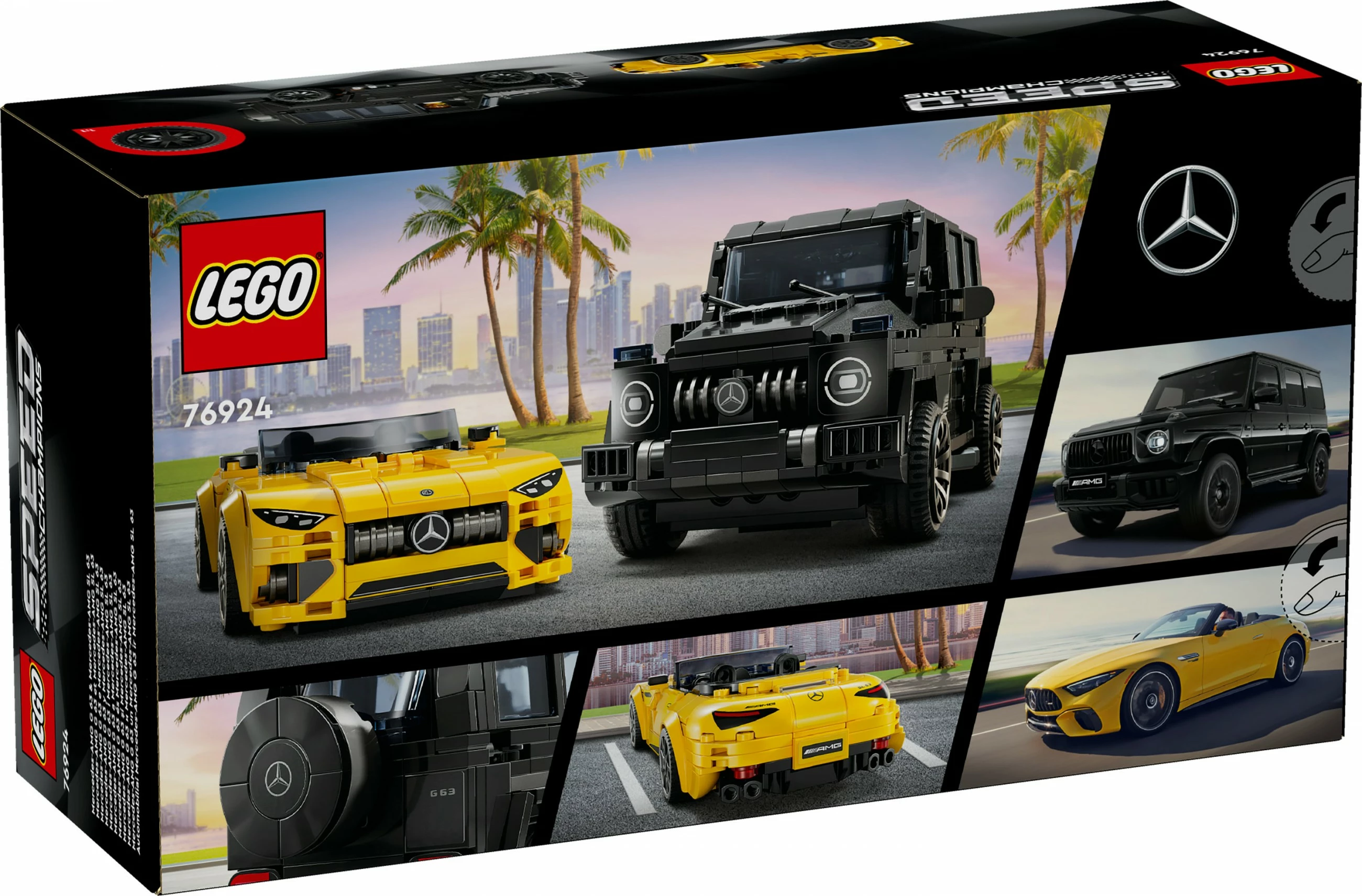 Set gradnje dvoslojni Mercedes-AMG G 63 & SL 63, 808 kosov, večbarvno
