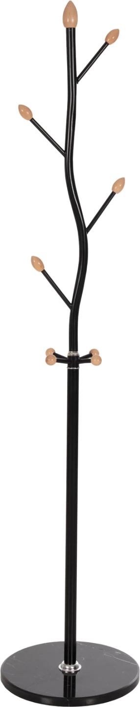 Talno stoječi obešalnik FH9572.01 kovinski 8 obešalnih mest-črna Φ36x172Hcm