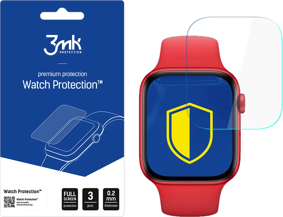 Zaščita zaslona za Apple Watch SE 44 mm, 3mk Watch Protection ARC+, 3 kosa