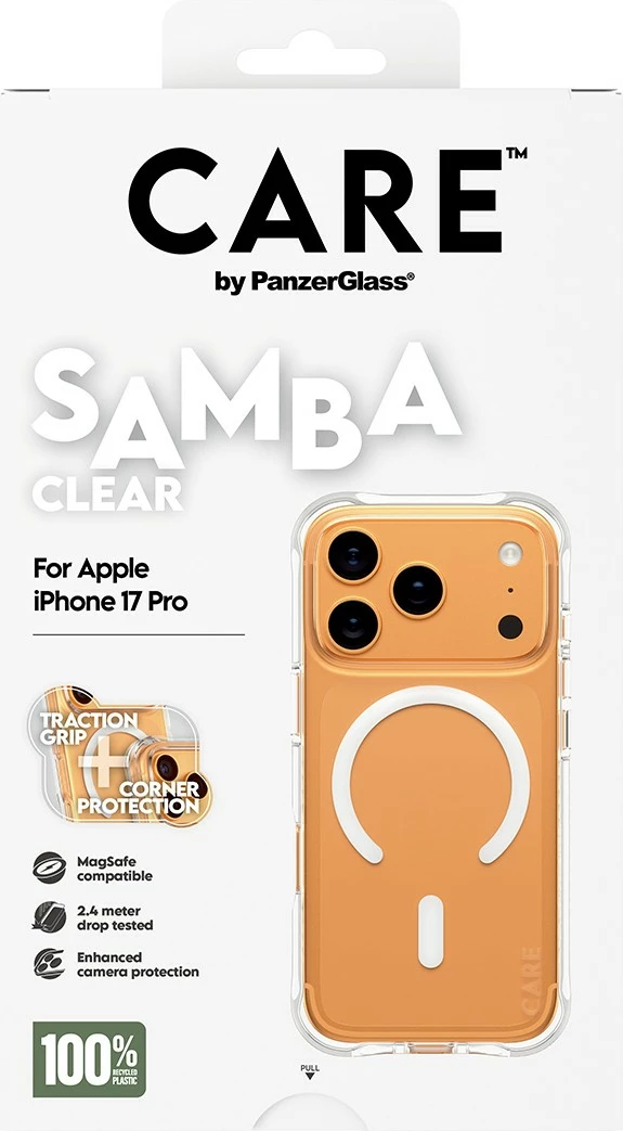 Prozoren ovitek za telefon PanzerGlass CARE Fashionable Samba MagSafe za iPhone 17 Pro