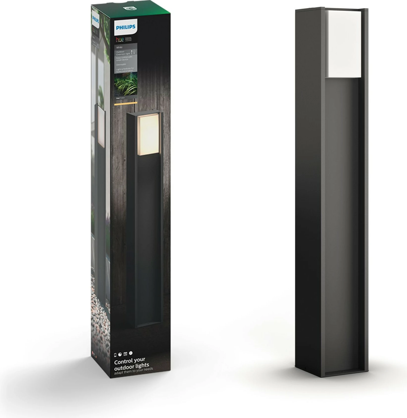 Pametna zunanja luč Turaco Wegel Philips HUE, 800 lm, antracit