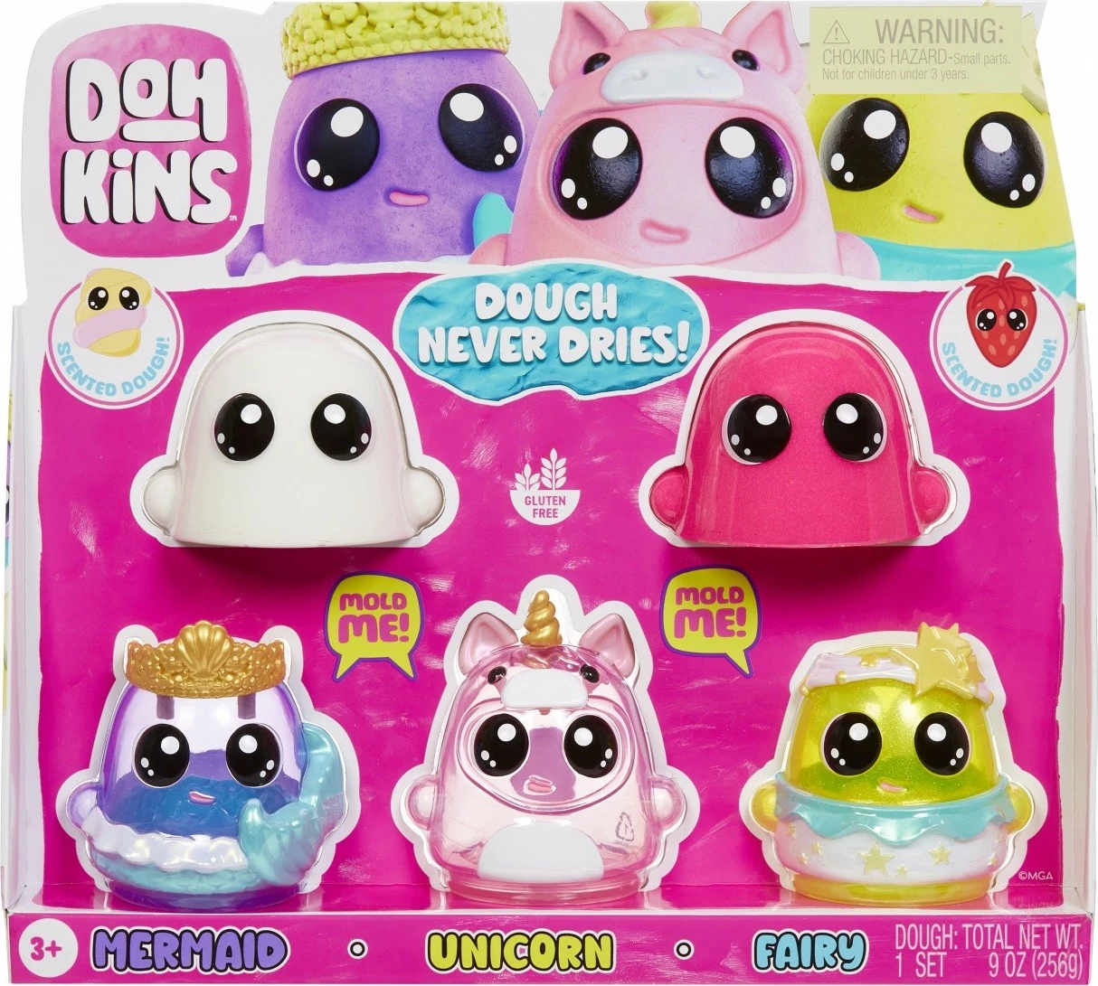 Set plastelina, ki se ne suši, brez glutena, 3+, 2 barvi, MGA DohKins Fantasy Pack 123026-EUC/23033