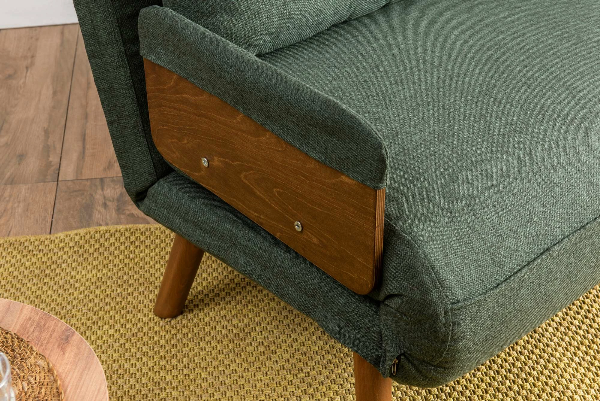 Raztegljiv dvosedežni kavč Cosmo, zelene barve