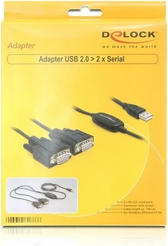 Pretvornik USB 2.0 v RS232, LANCOM, 2x, črn