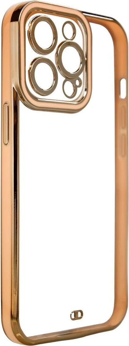 Pregledna zaščita s kovinskim zlatim okvirjem Hurtel za Samsung Galaxy A12 5G