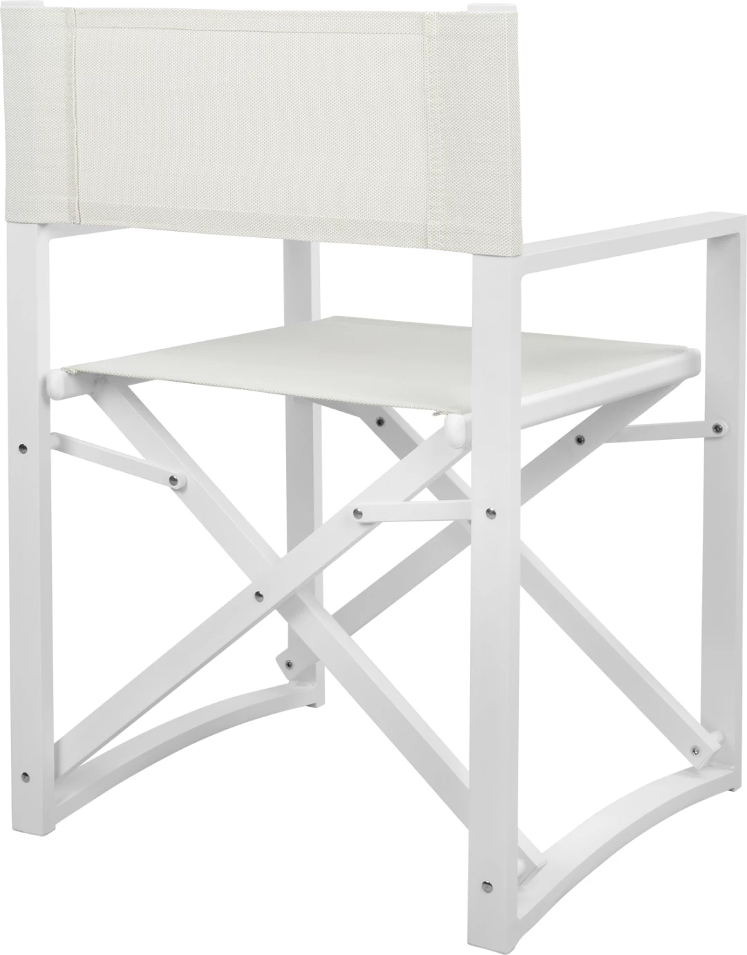 Režiserski stol aluminij DUPRE FH5094.02 bele barve 57x48,5x85.5Hcm