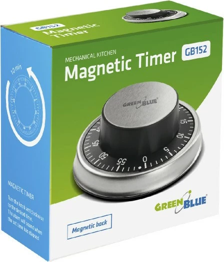 Mehanski timer GreenBlue 51348, srebrn