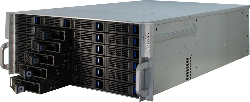 Serversko ohišje Inter-Tech 4U-4424, rack 4U, ATX/EATX/EEB/Mini-ITX/uATX, kovina, črno/srebrno