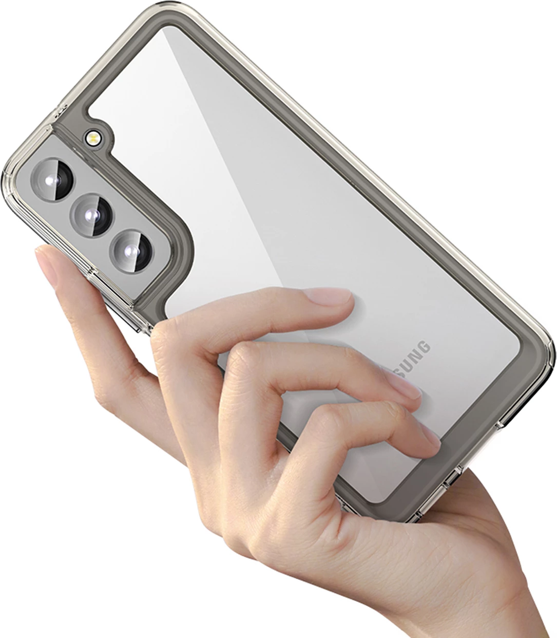 Zaščitni ovitek Outer Space Hurtel za Samsung Galaxy S23+, modra, silikonska stranica in trda zadnja plošča