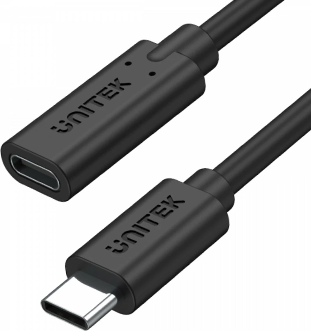 Podaljševalni USB-C kabel 0,5 m, USB 3.1 Gen 2, 100W, črn Unitek C14086BK